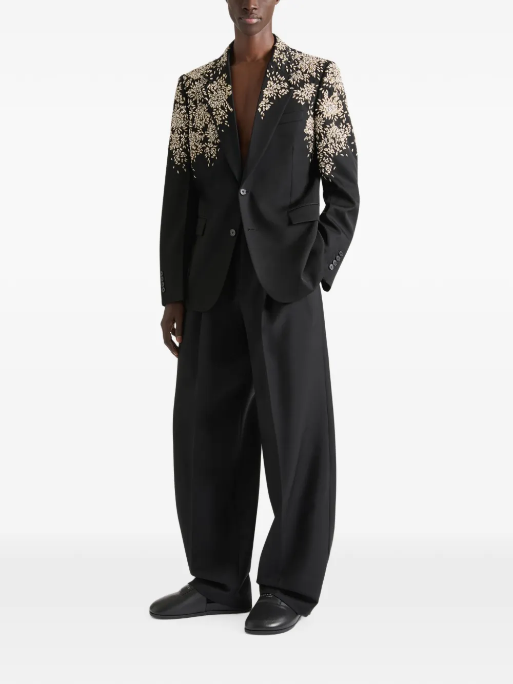 Givenchy Broek van wolblend Zwart