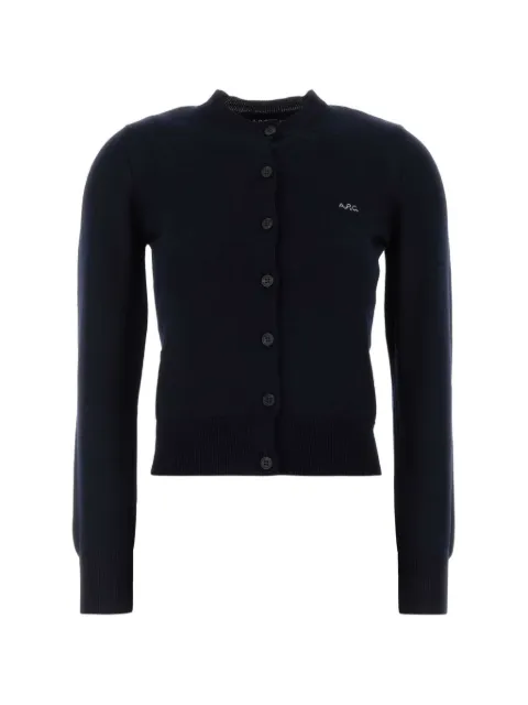 A.P.C. Rosa cardigan med broderet logo