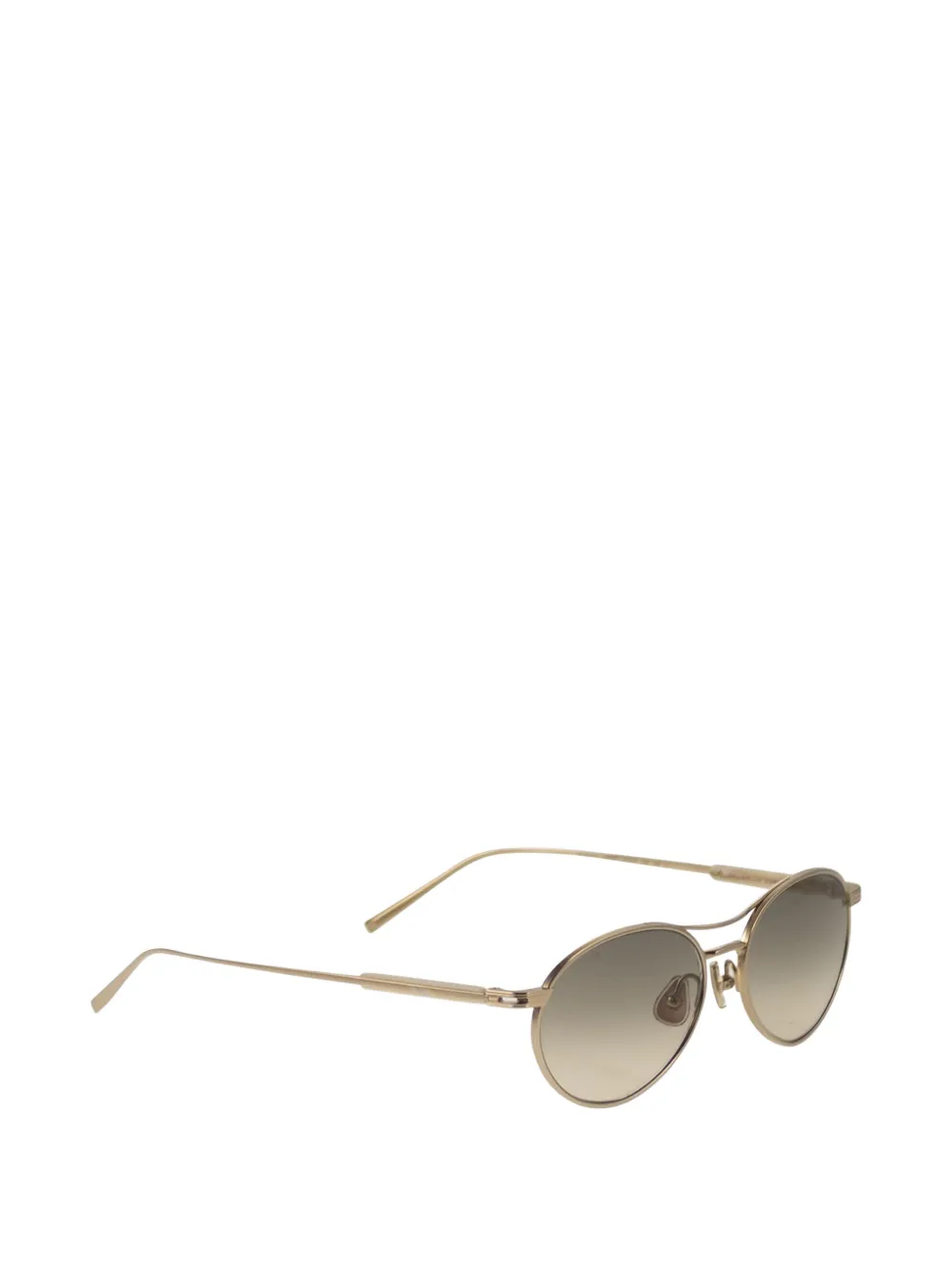 Brunello Cucinelli Titanium zonnebril met kristallen glazen Goud