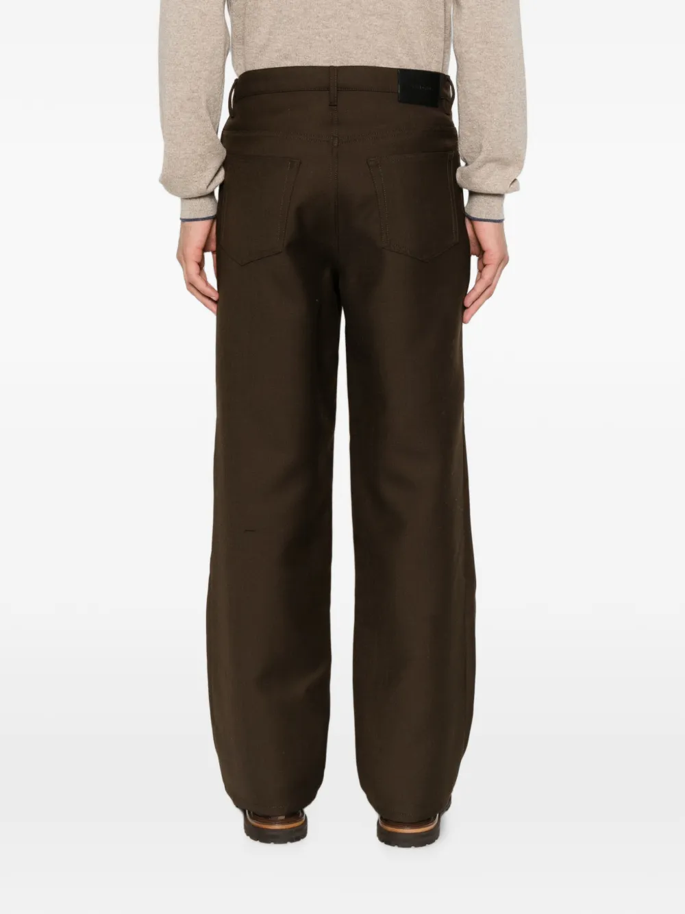 SANDRO Straight broek met 5 zakken Bruin