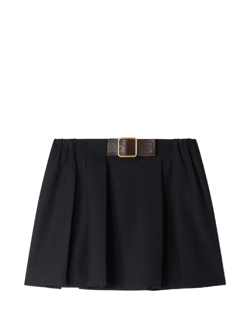SANDRO pinstripe belted mini skirt Blauw