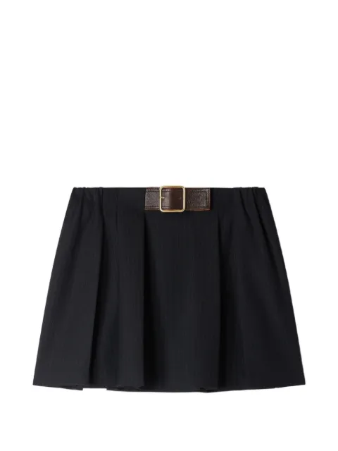 SANDRO pinstripe belted mini skirt
