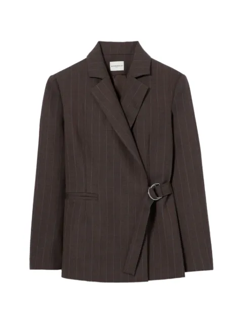Claudie Pierlot chaqueta de vestir a rayas con hebilla doble