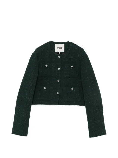Maje Tweed-Jacke mit Karomuster