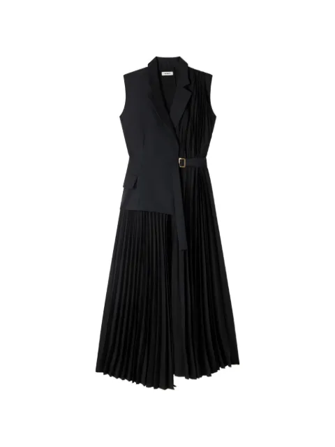 SANDRO Plissiertes Wickelkleid