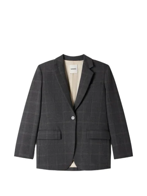 SANDRO checked tailored blazer