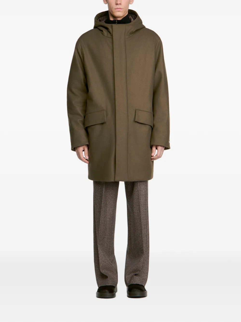 SANDRO Parka met capuchon en rits Bruin