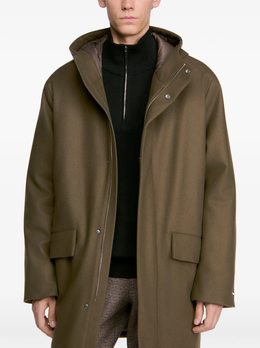 SANDRO Parka met capuchon en rits Bruin