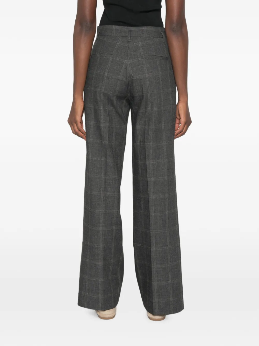 SANDRO Geruite broek Grijs