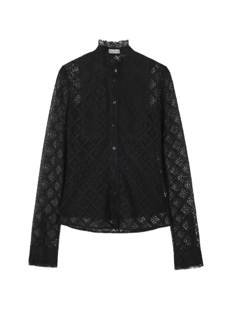 Burberry Bluse mit Karo-Spitze