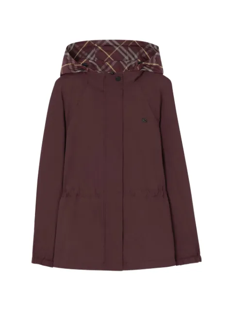 Burberry reversible check nylon hooded jacket