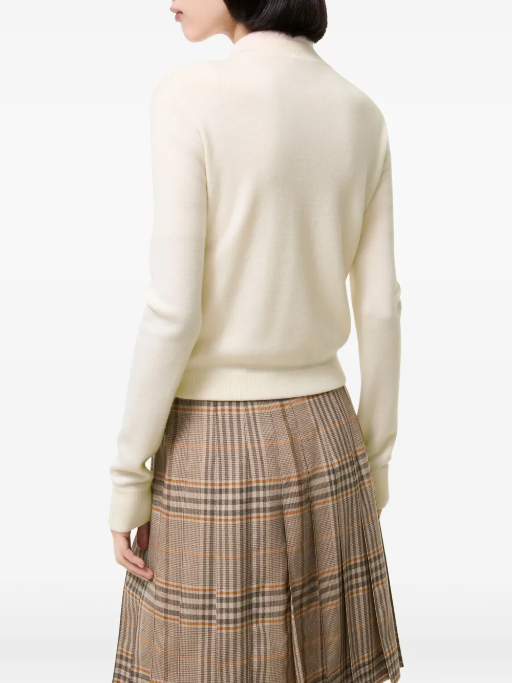 Burberry Gewatteerde nylon en wollen jas Beige