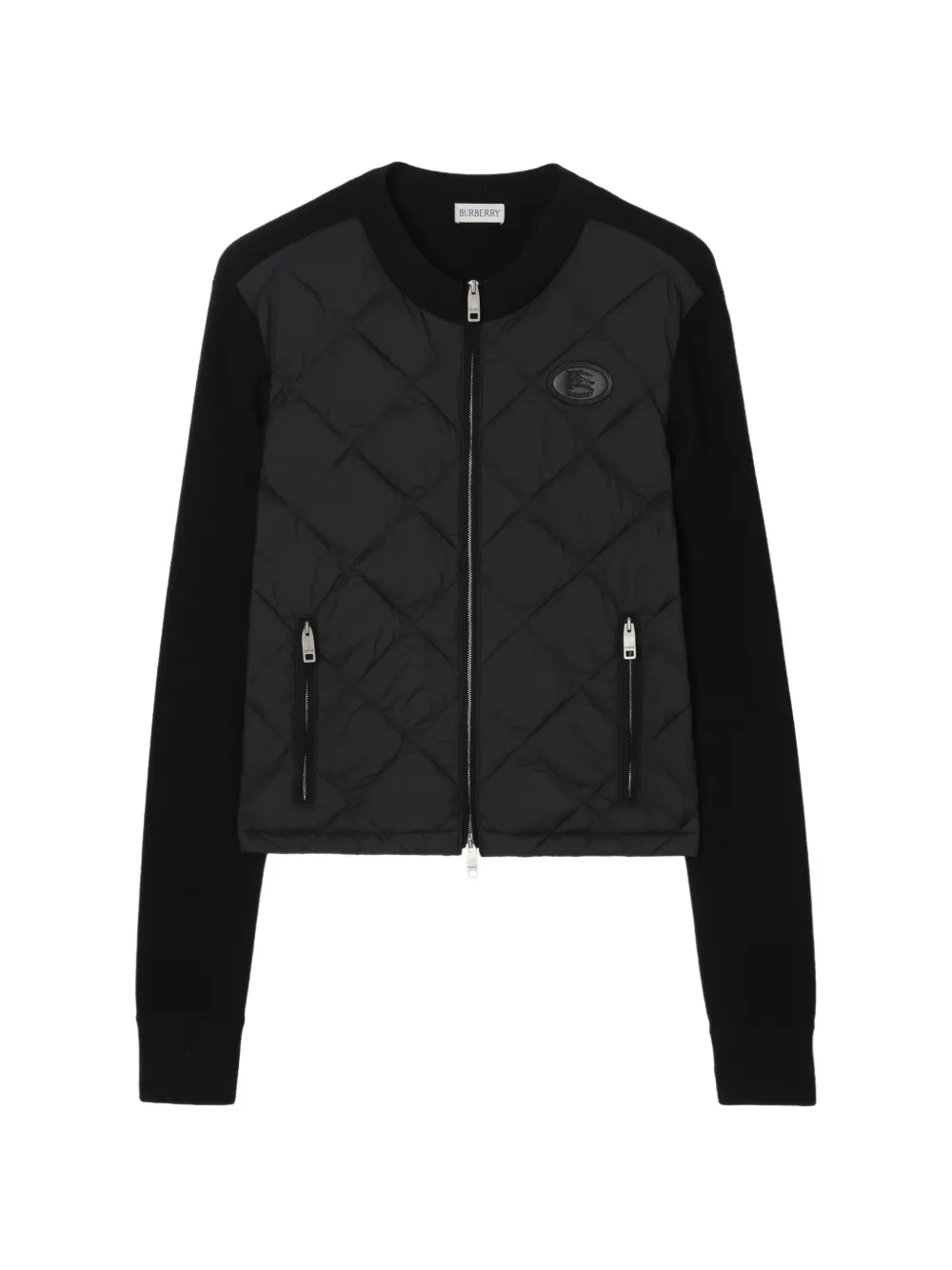Burberry Giacca trapuntata in nylon e lana - Nero