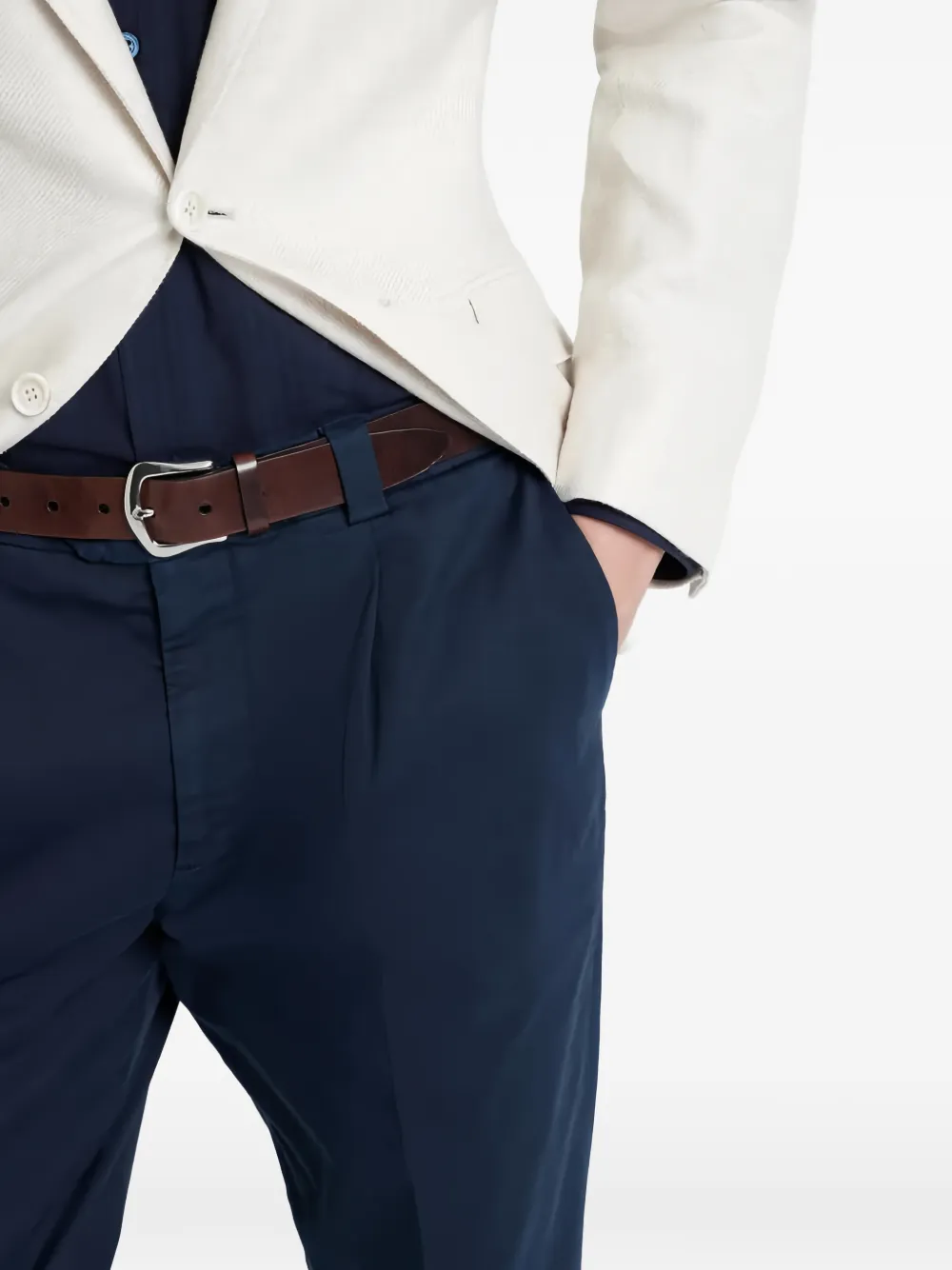  Brunello Cucinelli Cinturón Pull-up - Marrón 