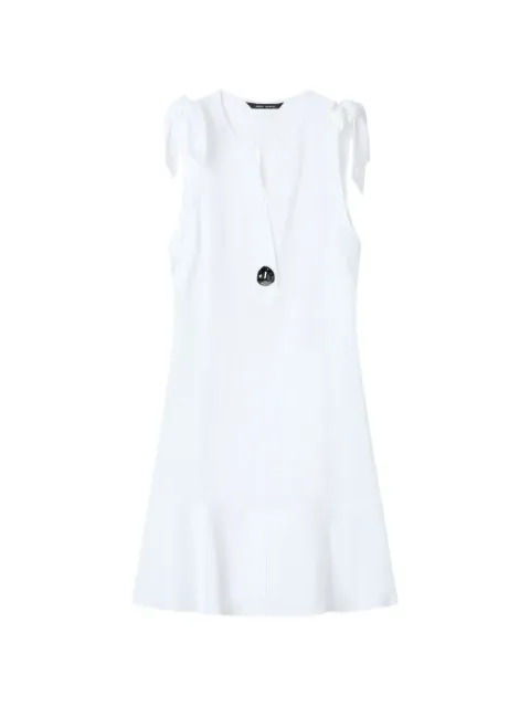 Armani Exchange bow-detail ruffled dress