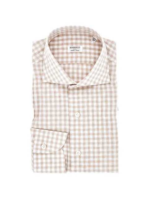 BORRIELLO NAPOLI gingham-pattern long-sleeve shirt
