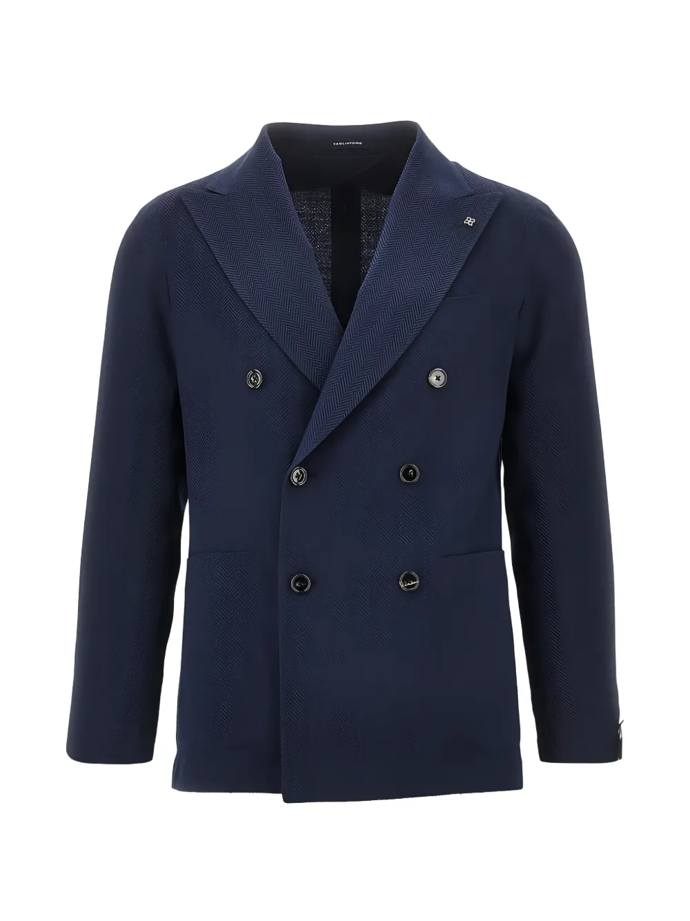 Tagliatore herringbone double-breasted jacket - Blau