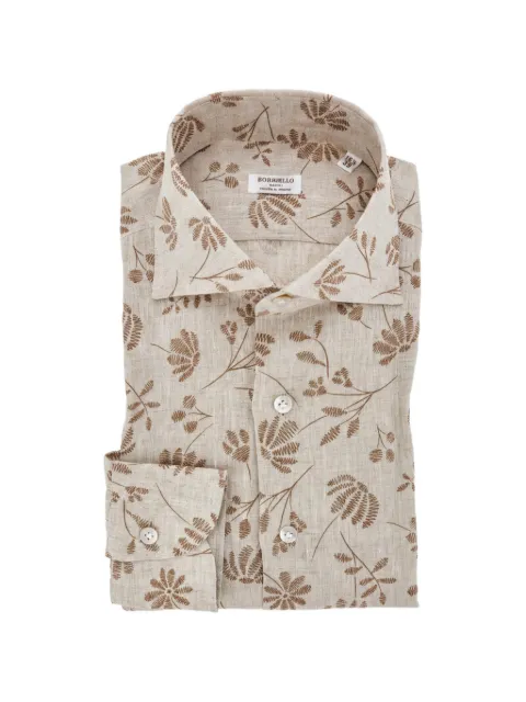 BORRIELLO NAPOLI chemise fleurie à manches longues