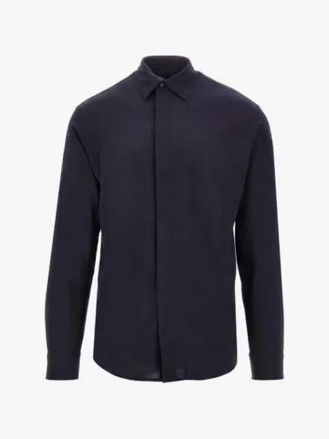Emporio Armani jupe à fermeture dissimulée en laine