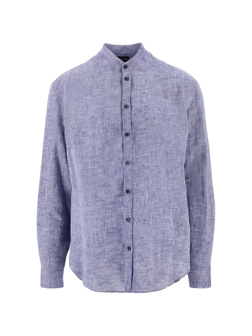 Emporio Armani mandarin-collar long-sleeve shirt - Blu