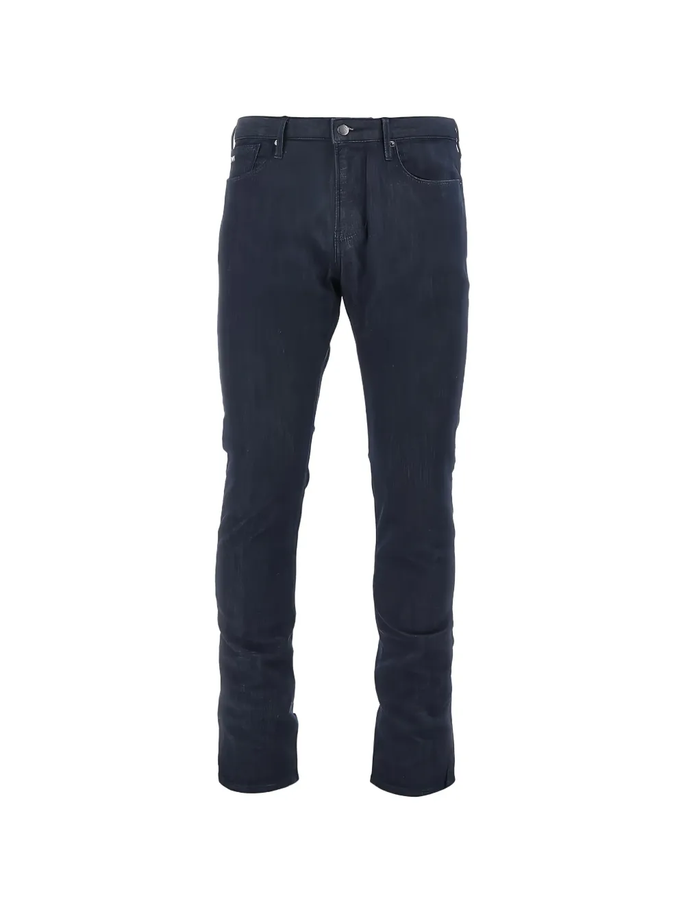 Emporio Armani logo-plaque slim-fit jeans - Blu