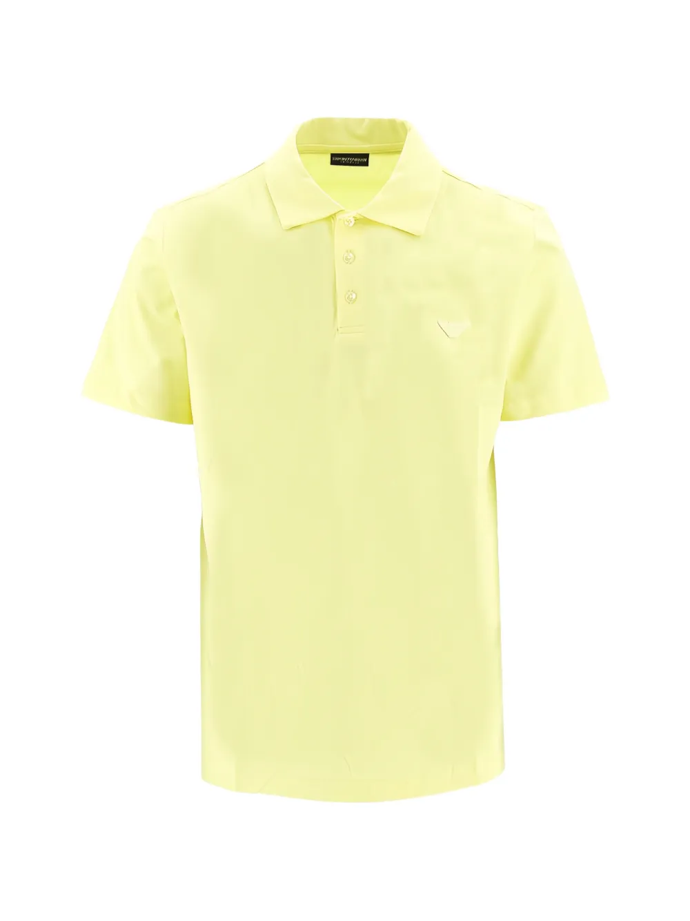 Emporio Armani logo-patch jersey polo shirt - Gelb
