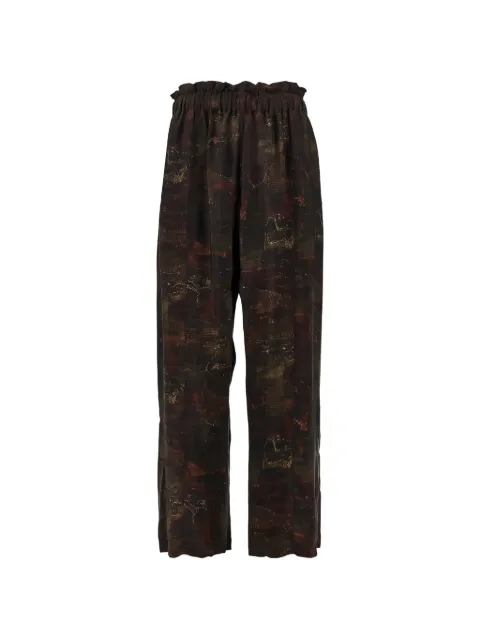 Emporio Armani pantalones con cintura elástica y estampado gráfico
