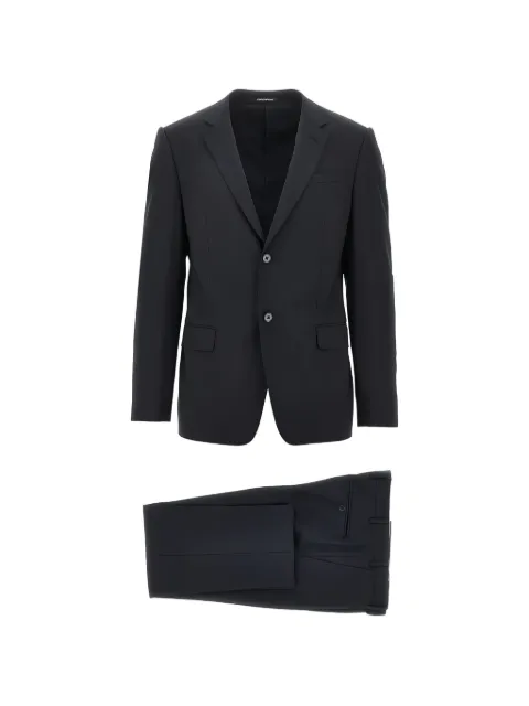 Emporio Armani single-breasted wool-blend suit