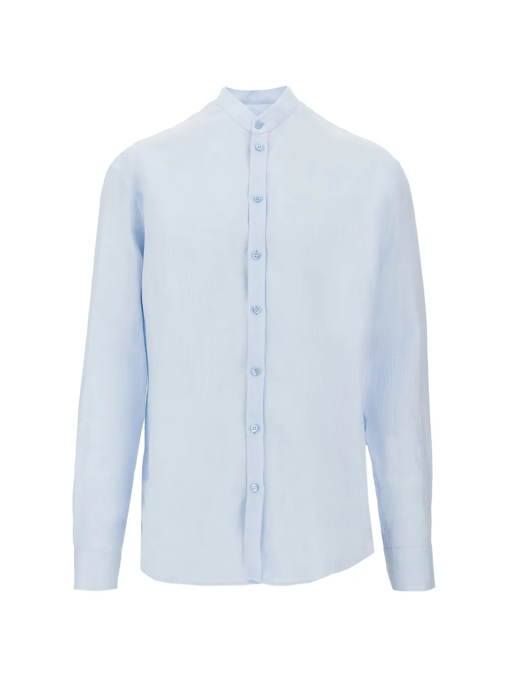 Emporio Armani guru-collar long-sleeve shirt - Blue