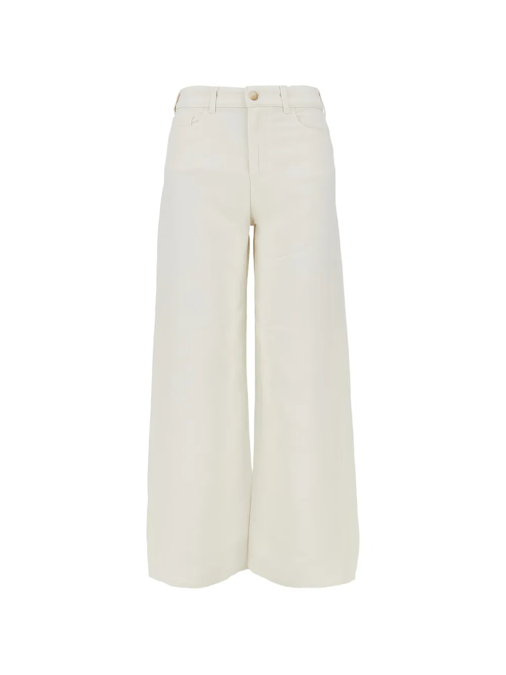 Emporio Armani wide-leg cropped jeans - Bianco