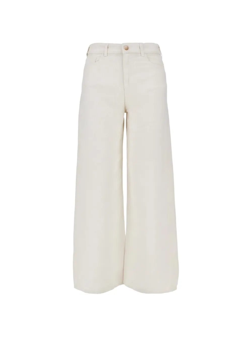 Emporio Armani wide-leg cropped jeans - Bianco