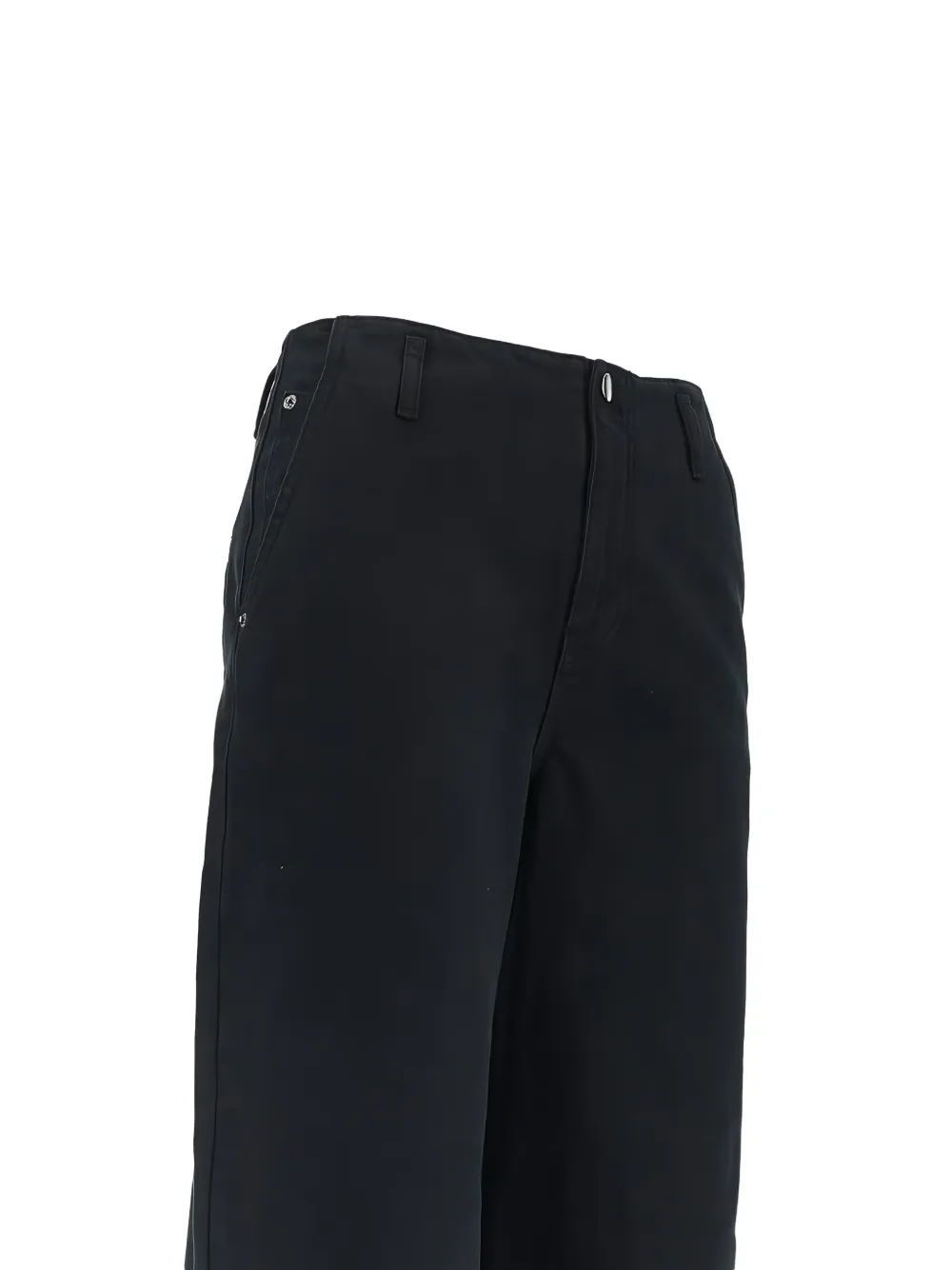 Emporio Armani J2H katoenen broek met wijde pijpen Zwart