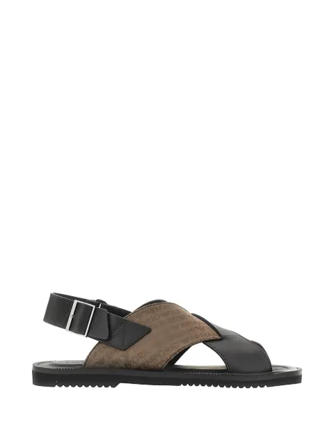 Emporio Armani logo-print crossover-strap sandals