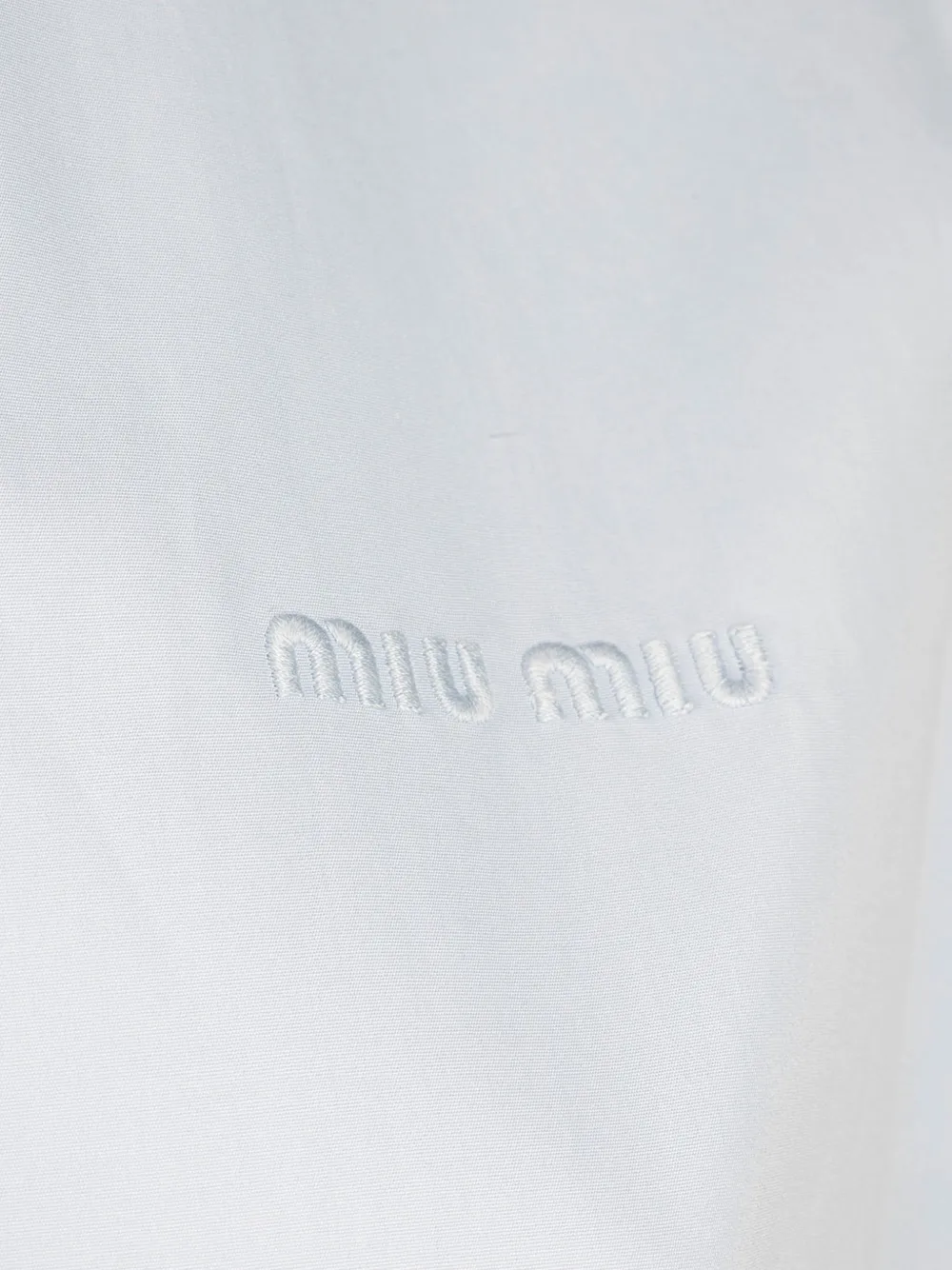 Miu Shirt met geborduurd logo Blauw