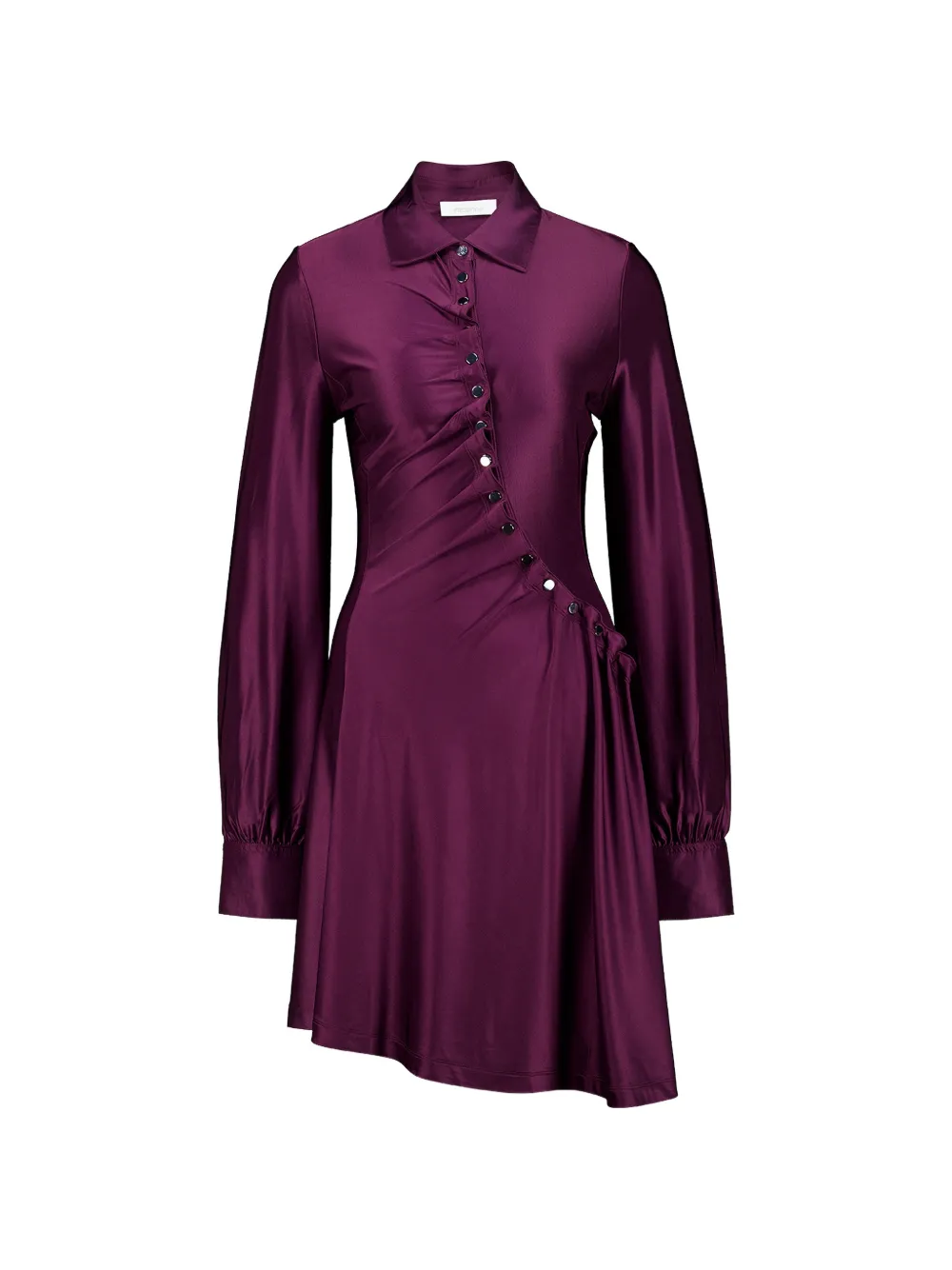 Rabanne long-sleeves asymmetric mini dress - Viola