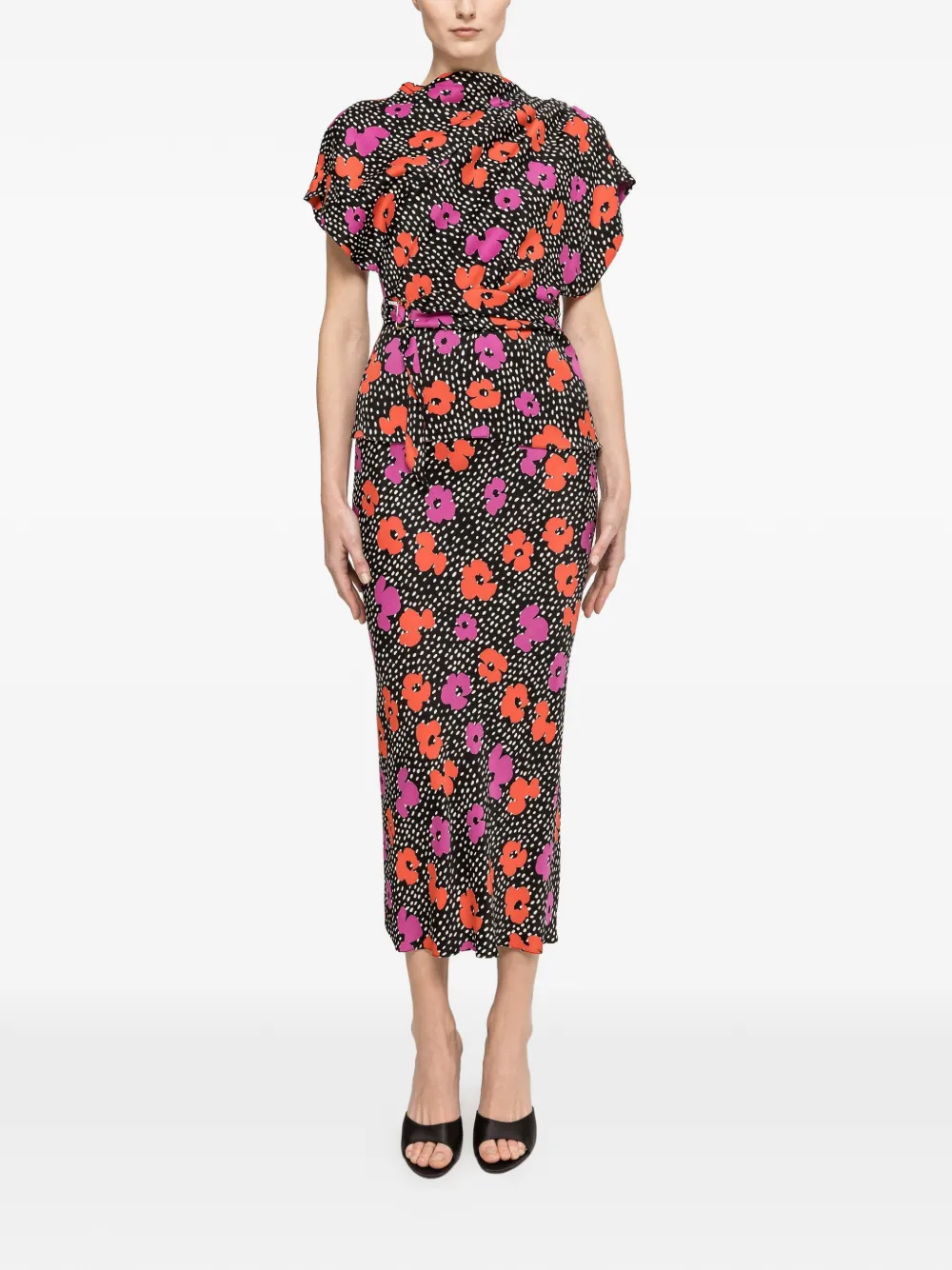 NISSA Blouse met bloemenprint Zwart