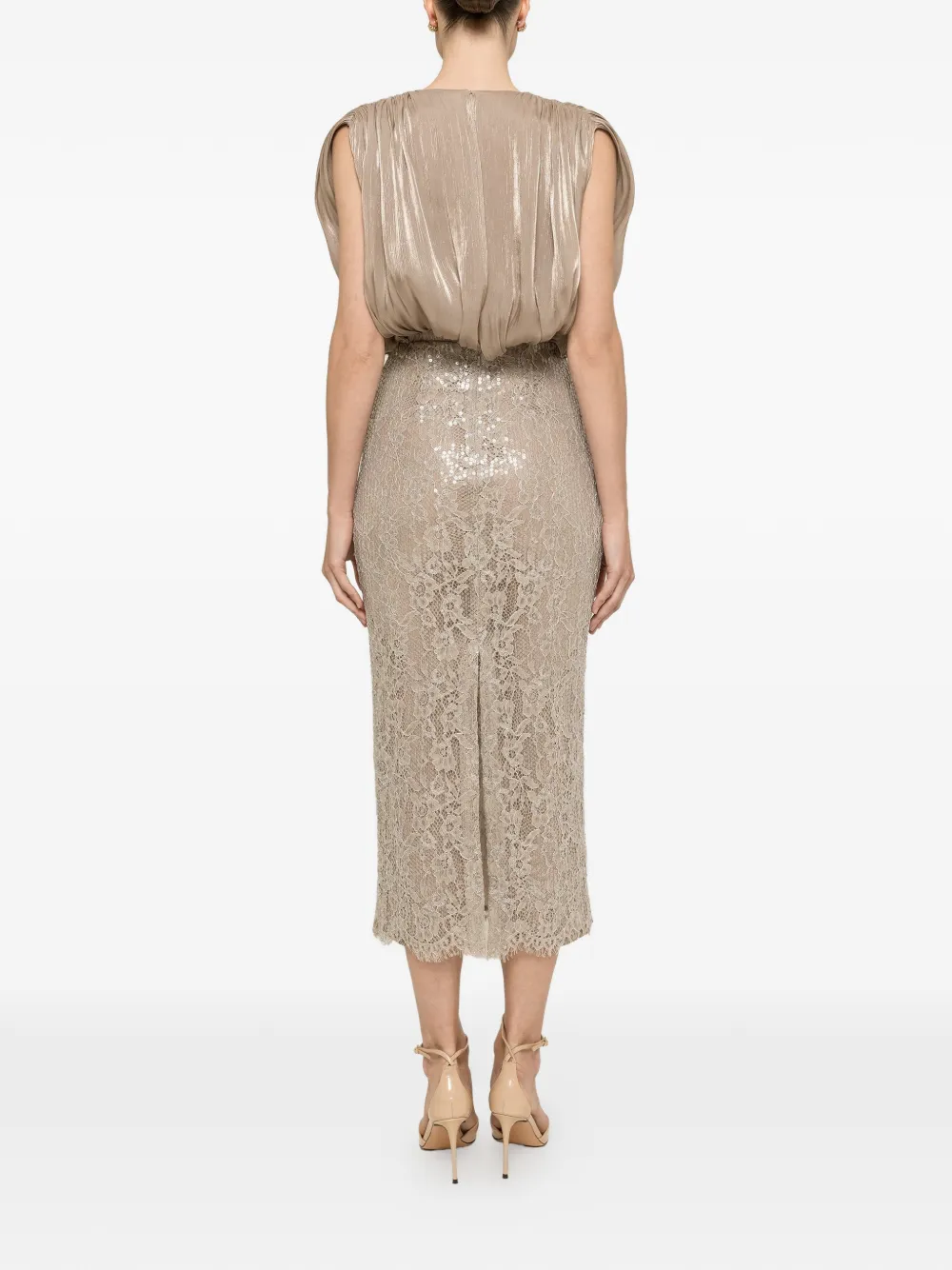 NISSA Midi-jurk met bloemdetail Grijs