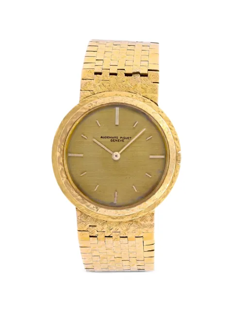 Audemars Piguet pre owned logo-engraved 34mm watch