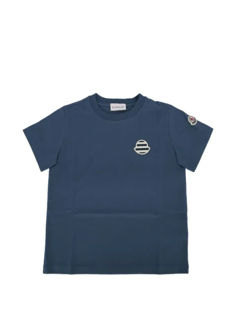 Moncler Enfant playera con parche del logo