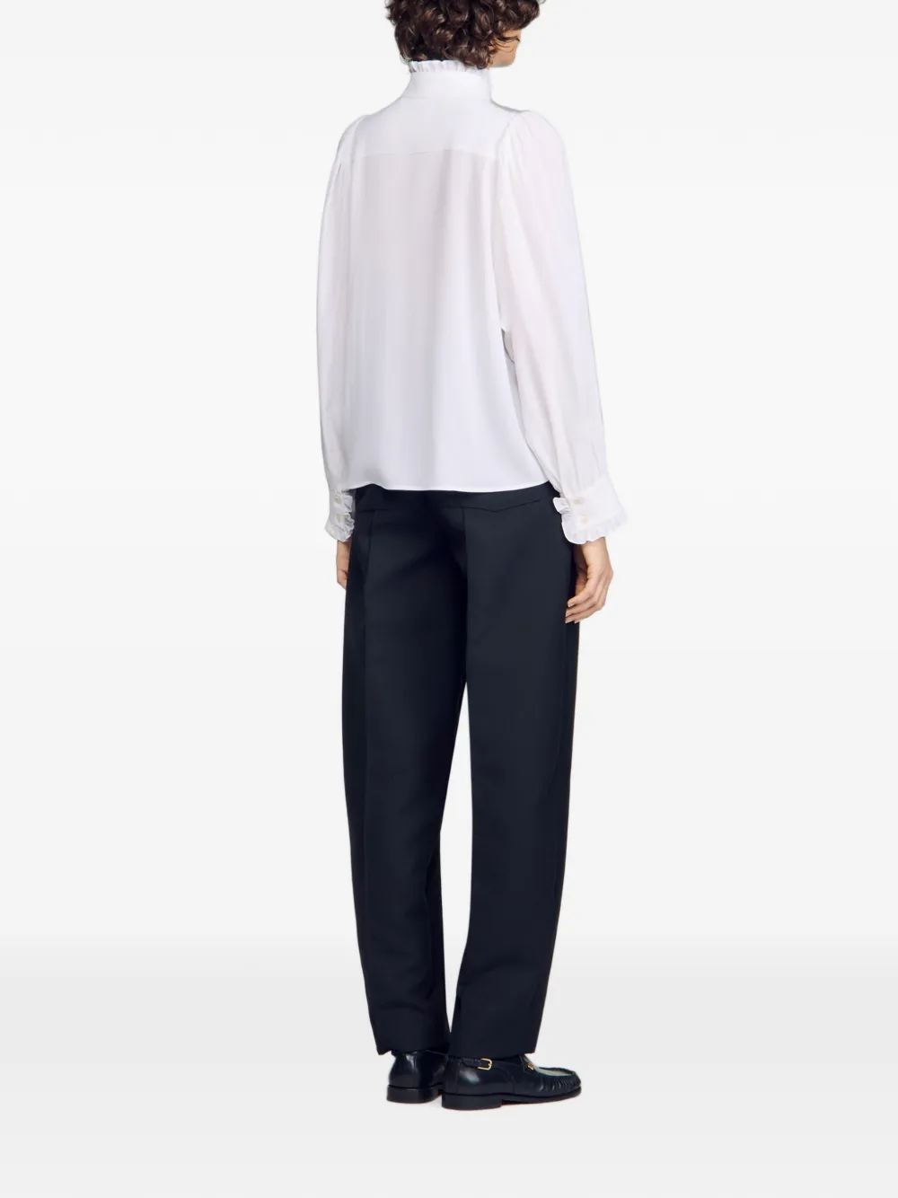 SANDRO Shirt met ruches Wit