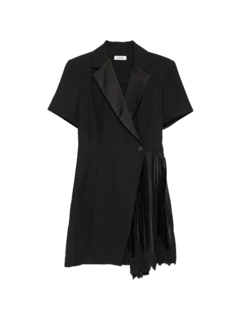 SANDRO robe courte plissée à bords en dentelle