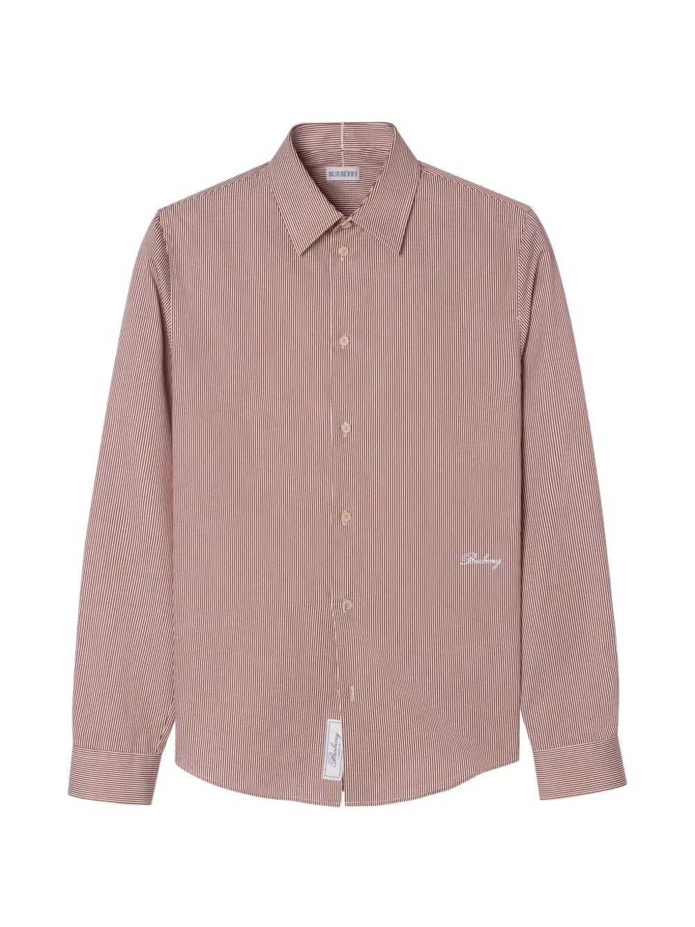 Burberry slim-fit striped cotton shirt - Neutrals