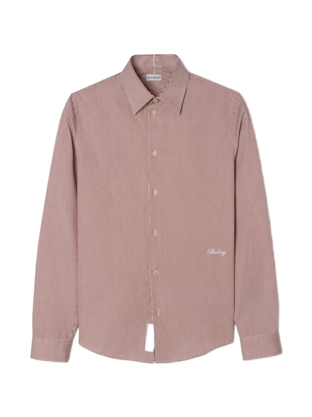 Burberry slim-fit striped cotton shirt - Neutrals