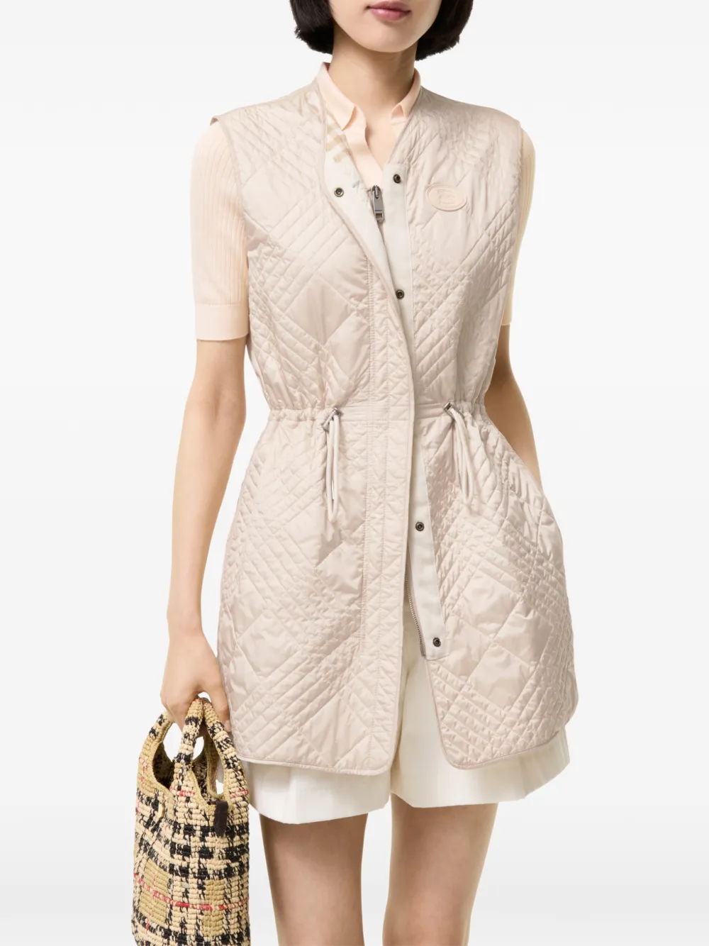 Burberry Gewatteerde nylo bodywarmer Beige
