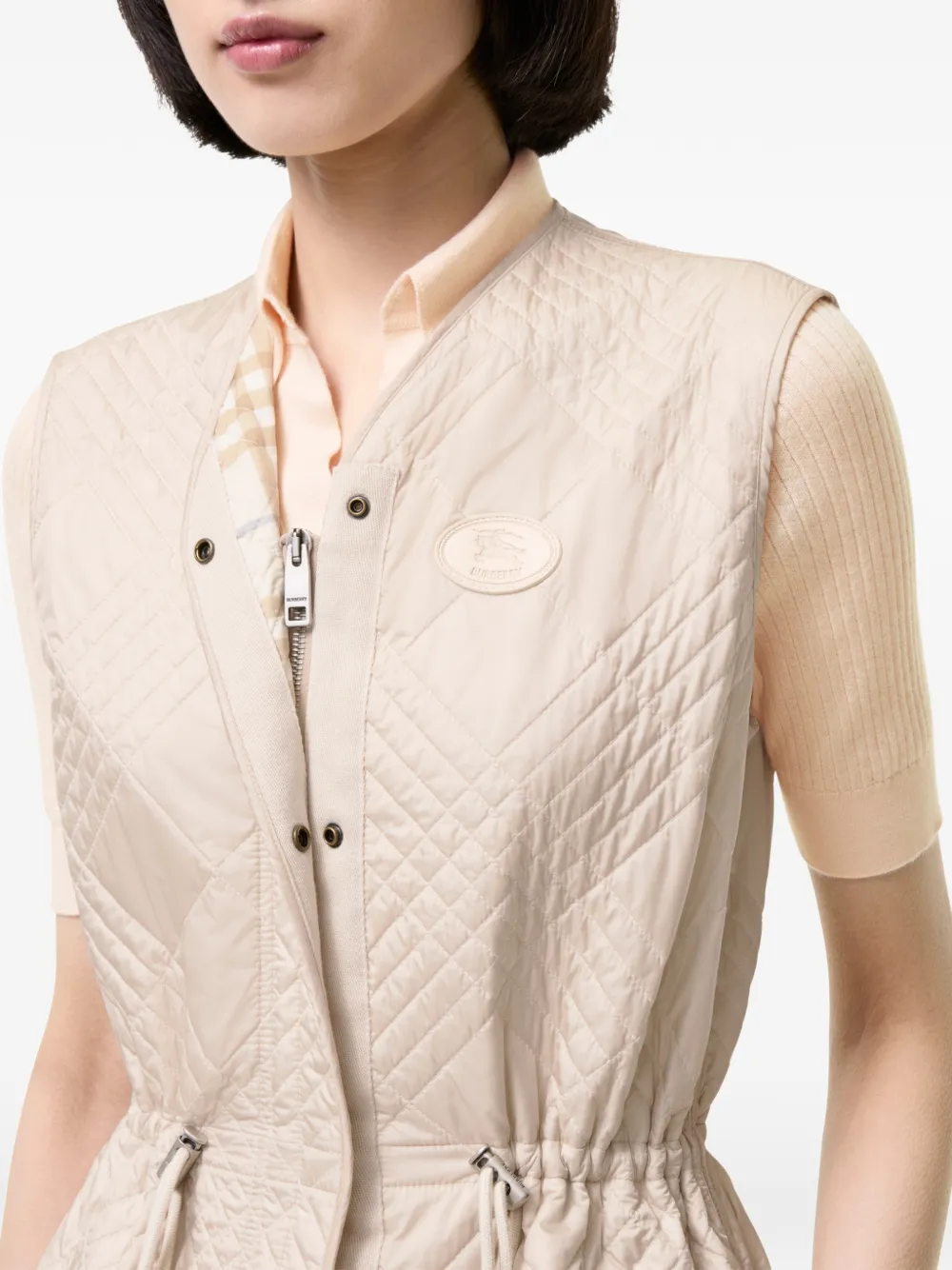 Burberry Gewatteerde nylo bodywarmer Beige