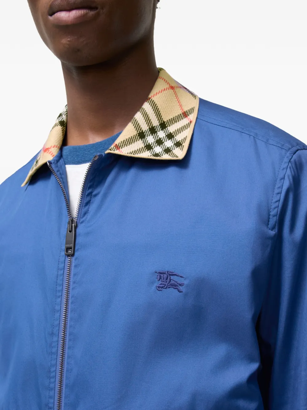 Burberry Gabardine Glenfields bomberjack Blauw