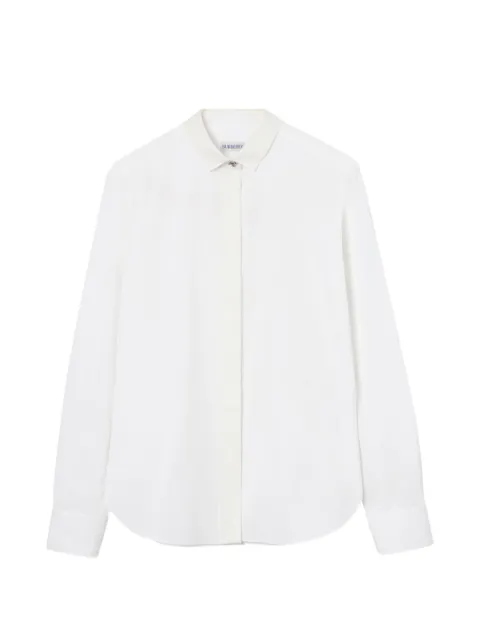 Burberry classic-fit grosgrain-trim cotton shirt