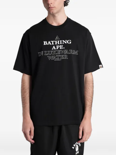 A BATHING APE® logo-print cotton T-shirt