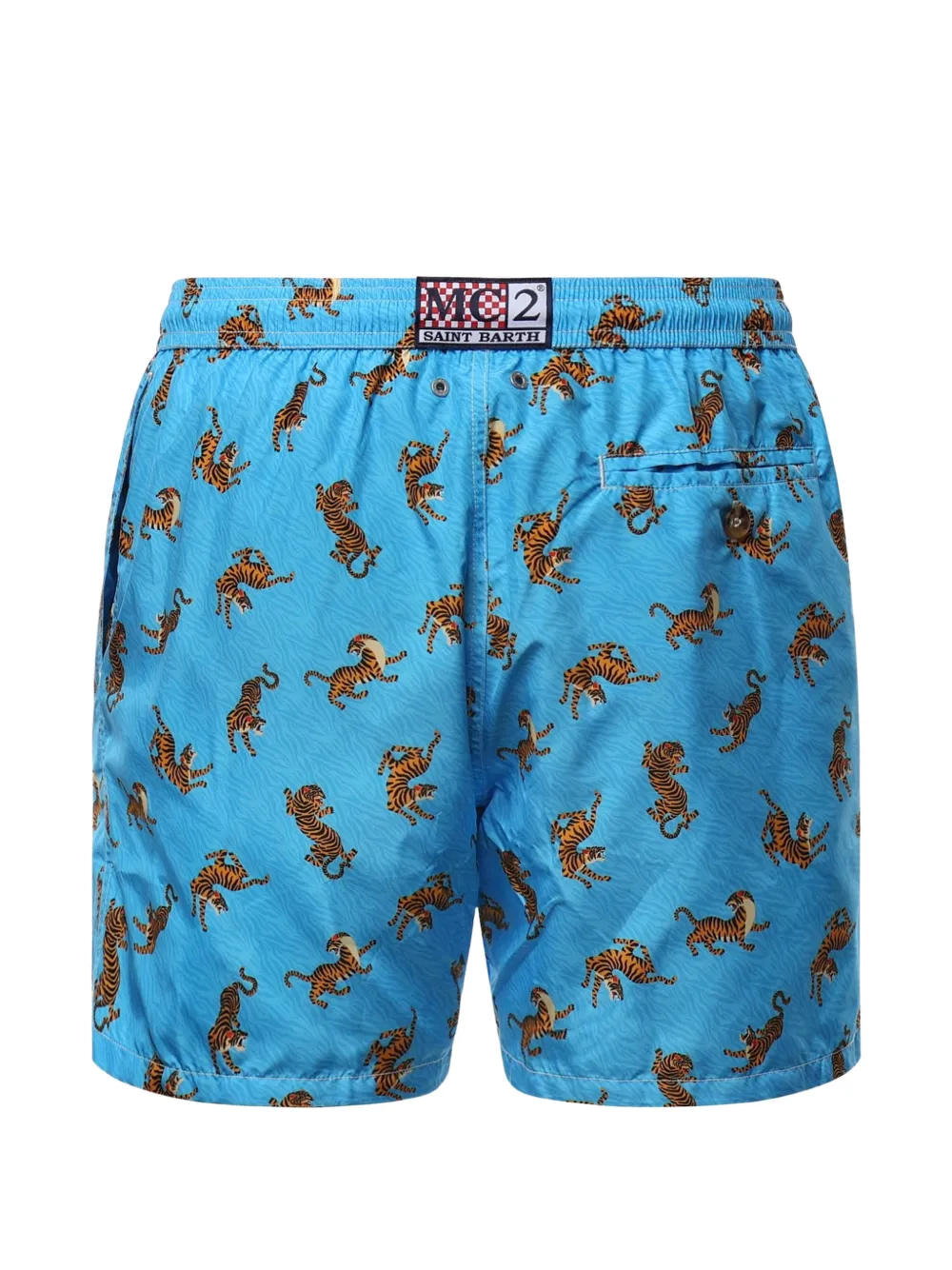 MC2 Saint Barth Shorts met tijgerprint Blauw