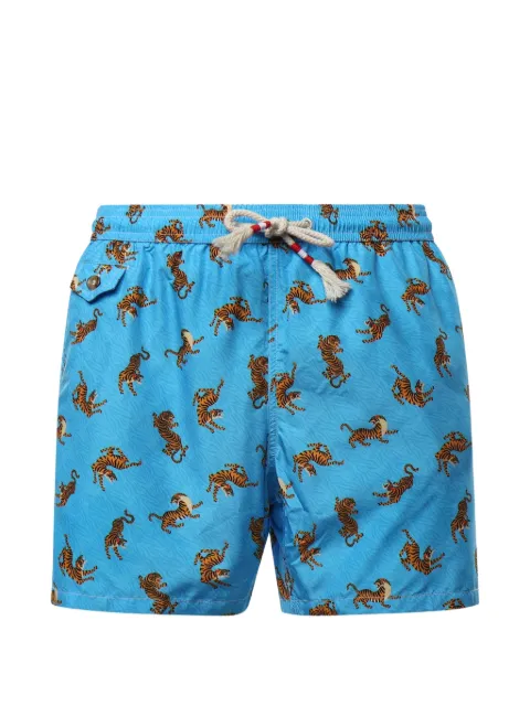 MC2 Saint Barth tiger-print drawstring swim shorts